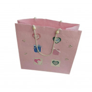 Papierová taška 35x33cm-dno 16cm- darčeky ružová