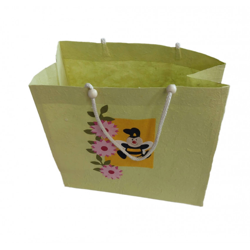 Papierová taška 35x33cm-dno 16cm-11 včielka