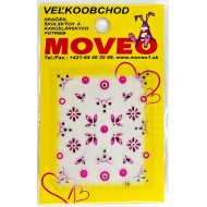 Samolepka na nechty 3D Motýľ ružové