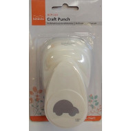 Dekoračný dierovač veľký 3,81 cm Auto + 4ks vlnkový papier A4 mix farieb