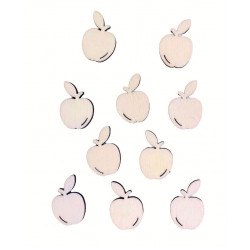 MOVEO Drevené výseky na dekorovanie jablko 10ks