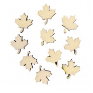 MOVEO Drevené výseky na dekorovanie javorový list 10ks
