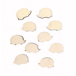 MOVEO Drevené výseky na dekorovanie ježko 10ks