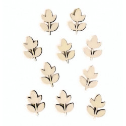 MOVEO Drevené výseky na dekorovanie tulipán 10ks