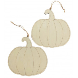 MOVEO Drevené výseky na dekorovanie tekvica 18,5x18cm 2ks