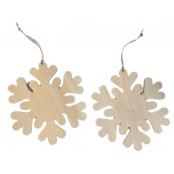 MOVEO Drevené výseky na dekorovanie vločka 2 18,5x18cm 2ks