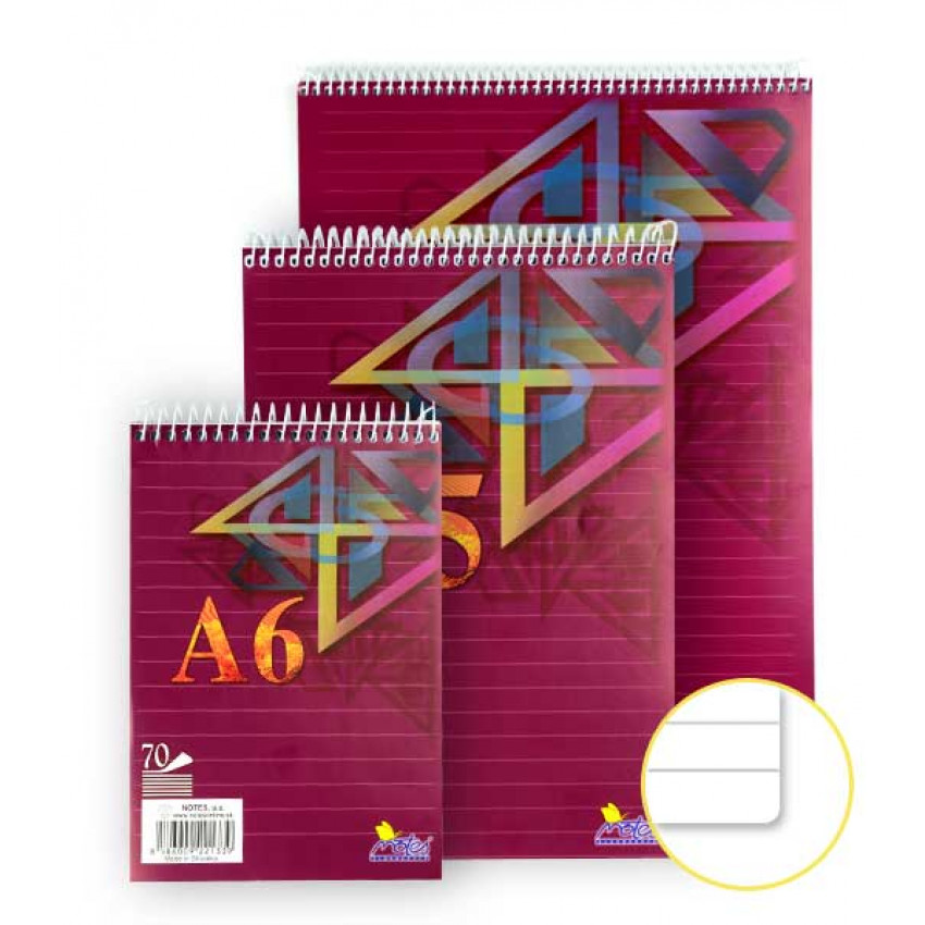Notes Blok A4 70 listový špirála hore