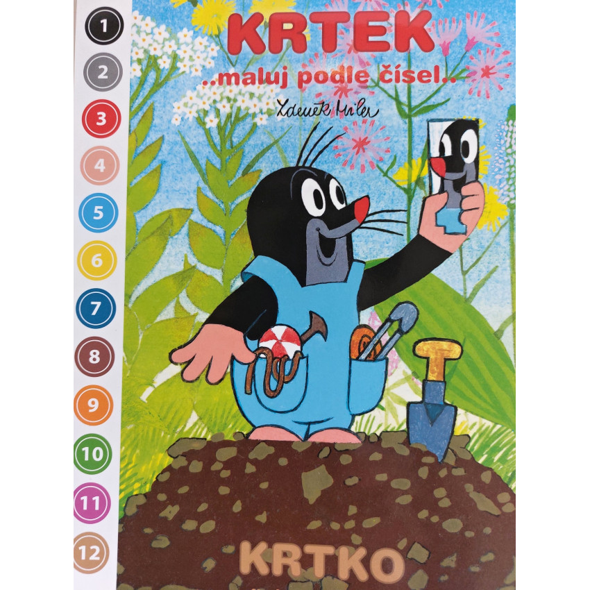  Omaľovánka Didaco Maľuj podľa čísel  Krtko