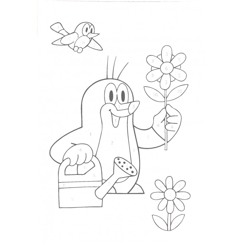  Omaľovánka Didaco Maľuj podľa čísel  Krtko