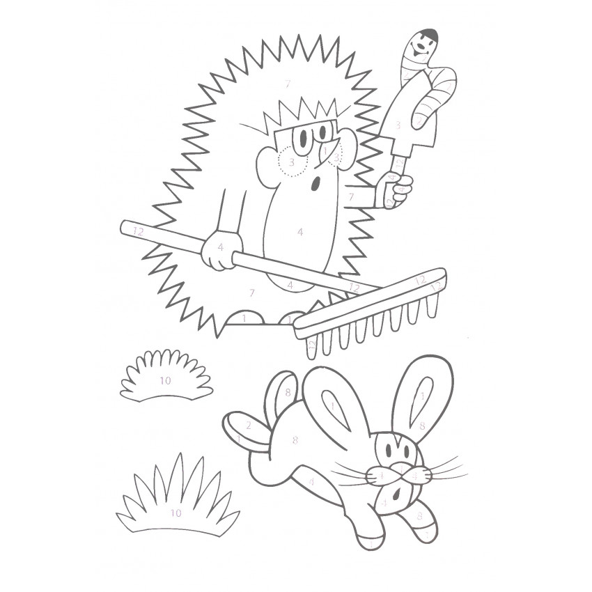  Omaľovánka Didaco Maľuj podľa čísel  Krtko