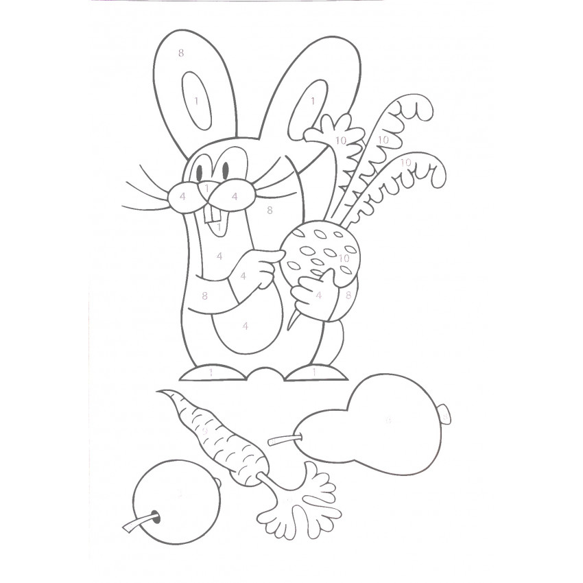  Omaľovánka Didaco Maľuj podľa čísel  Krtko