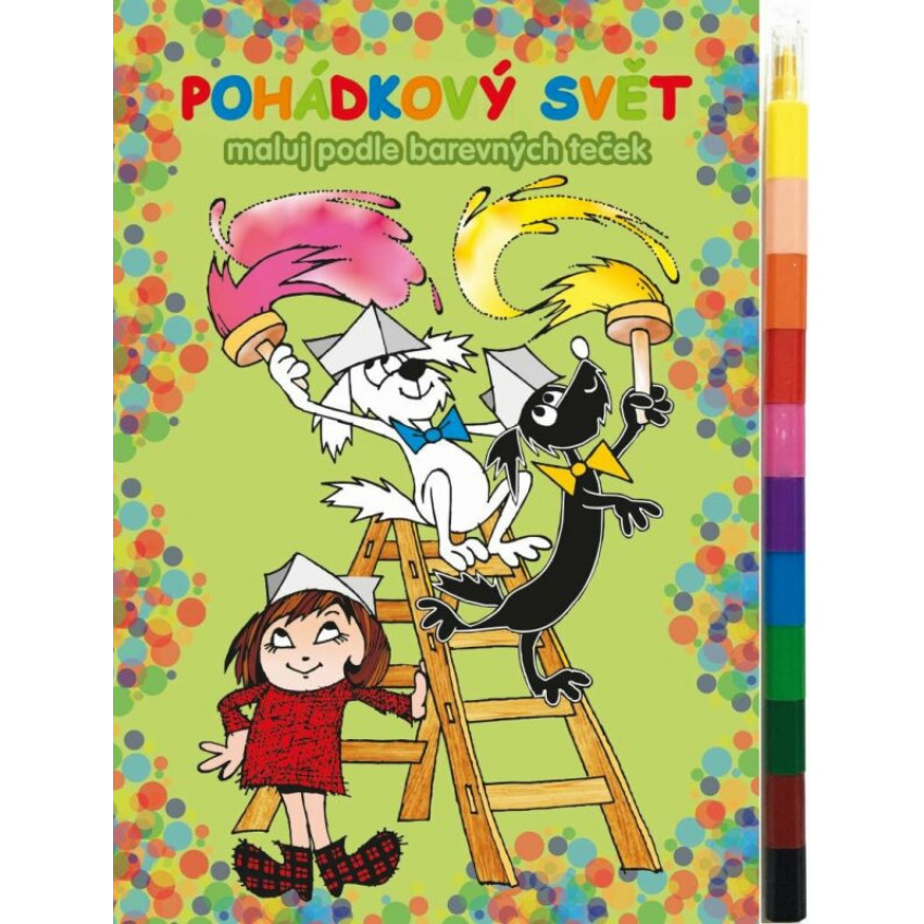 Omaľovanka Rozprávkový svet Z. Smetany maľuj podľa farebných bodiek + maxi voskovky