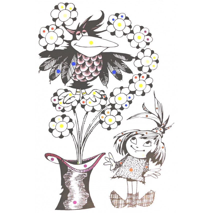 Omaľovanka Rozprávkový svet Z. Smetany maľuj podľa farebných bodiek + maxi voskovky