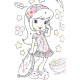 Omaľovanka Strawberry maľuj podľa farebných bodiek + maxi voskovky