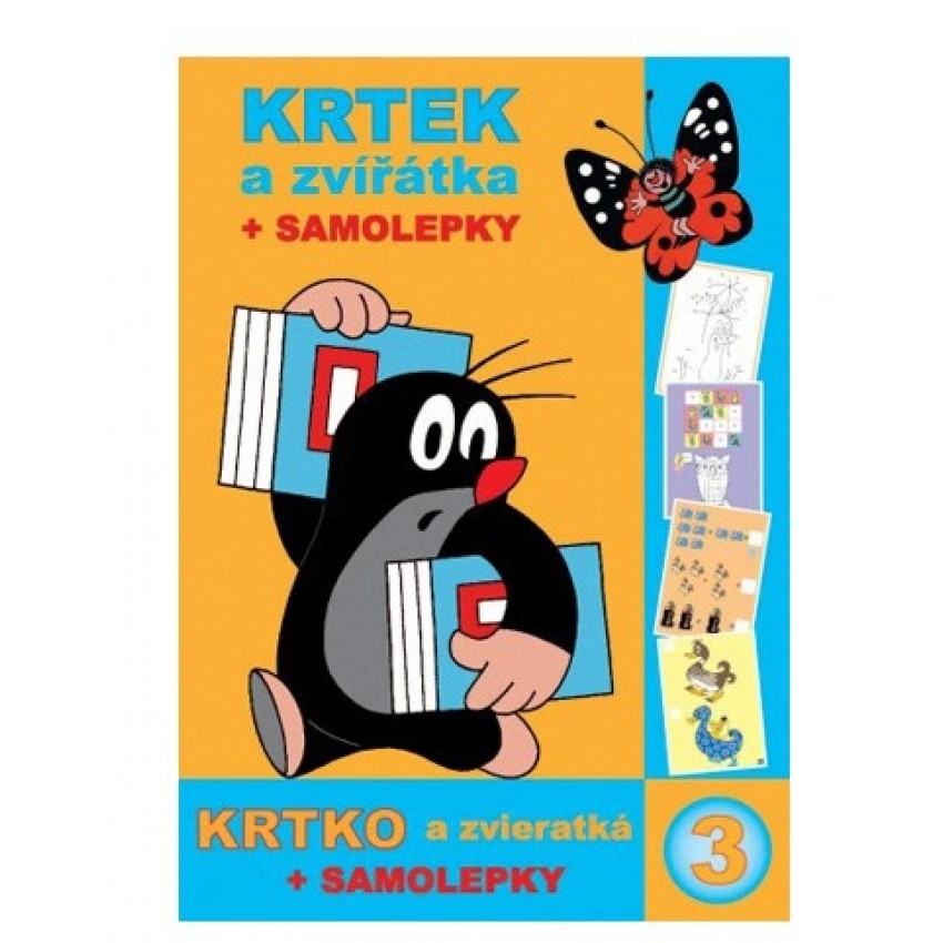 Omaľovanka Kreatívny zošit Krtkov zošit 3 + samolepky