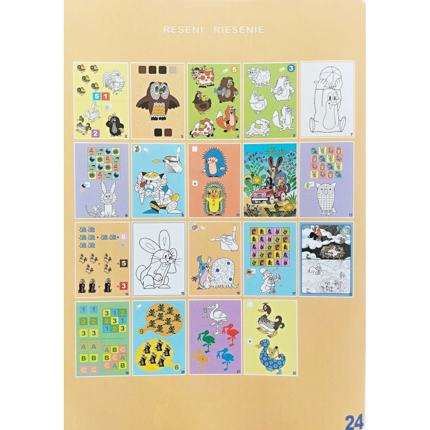 Omaľovanka Kreatívny zošit Krtkov zošit 3 + samolepky