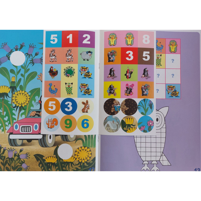 Omaľovanka Kreatívny zošit Krtkov zošit 3 + samolepky