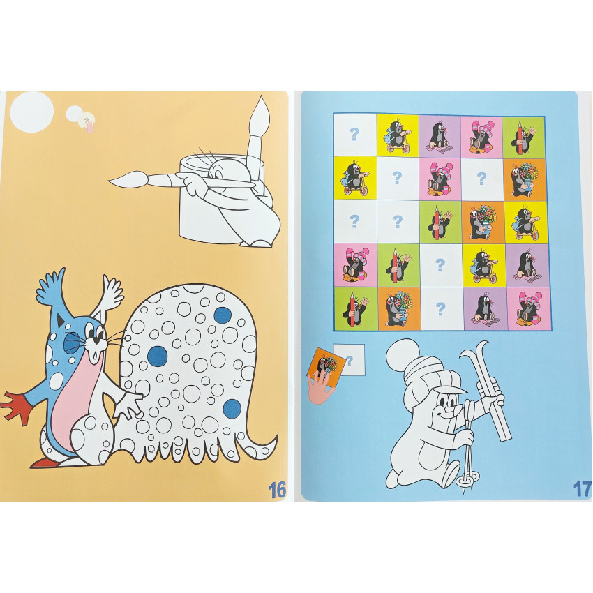 Omaľovanka Kreatívny zošit Krtkov zošit 3 + samolepky