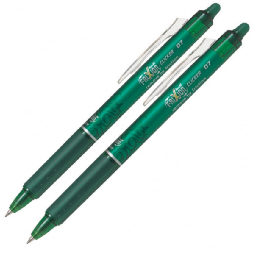 Pilot Frixion Clicker gumovacie pero 0.7 mm, zelená 2ks