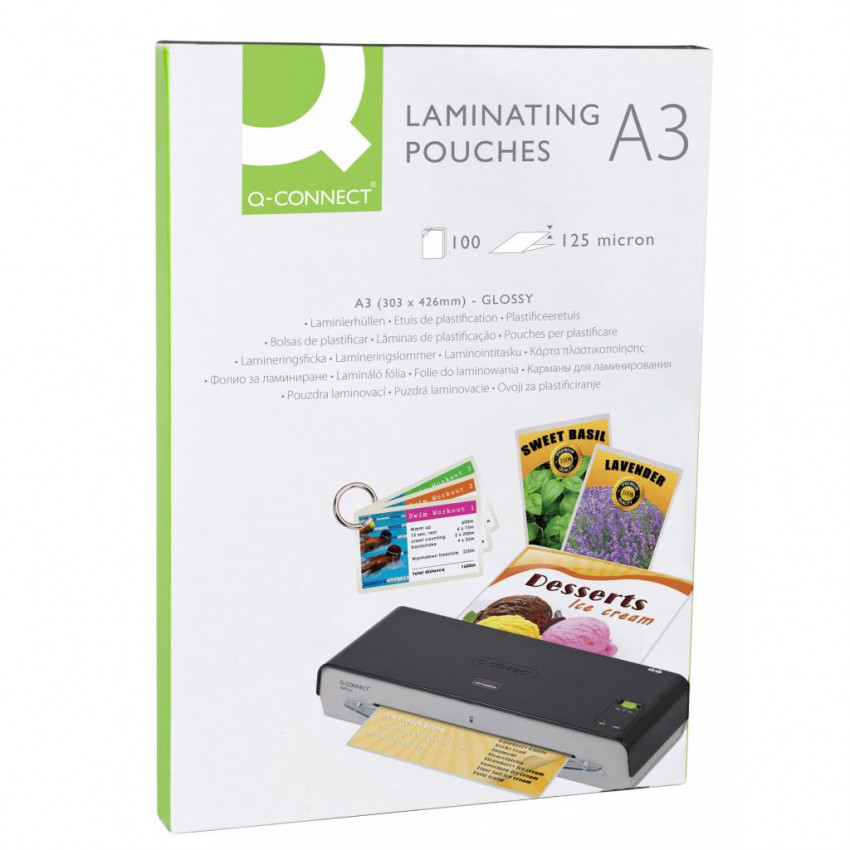 Q-Connect Laminovacie fólie Q-Connect 303x426 /A3/125mic.