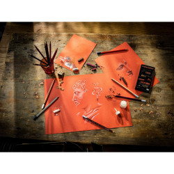 Rembrandt skicár červený papier A3 180g, 50 listov