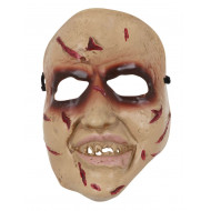 Halloweenská hororová maska ​​s úsmevom na tvári z PVC