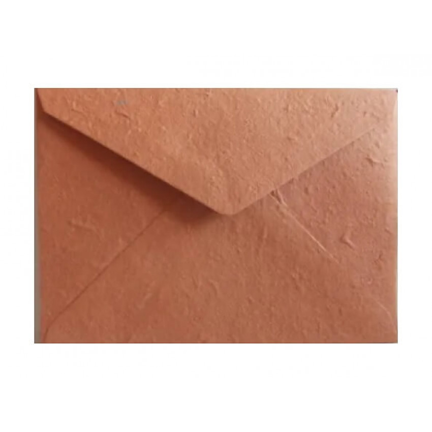 Obálka-ručný papier C5  tmavo-hnedá 10ks