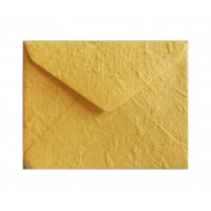 Obálka-ručný papier C5  kaki-žltá 10ks