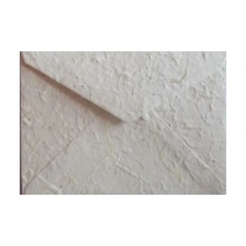 Obálka-ručný papier C5  krémová 10ks