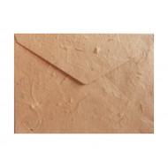 Obálka-ručný papier C5  stredne hnedá 10ks