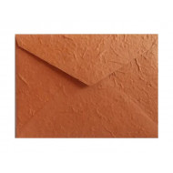Obálka-ručný papier C5  terakota-sýta 10ks