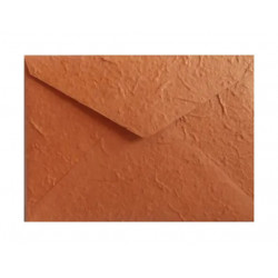 Obálka-ručný papier C5  terakota-sýta 10ks