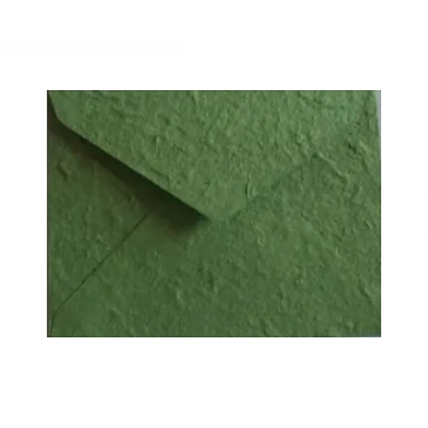 Obálka-ručný papier C5  tmavo-zelená 10ks