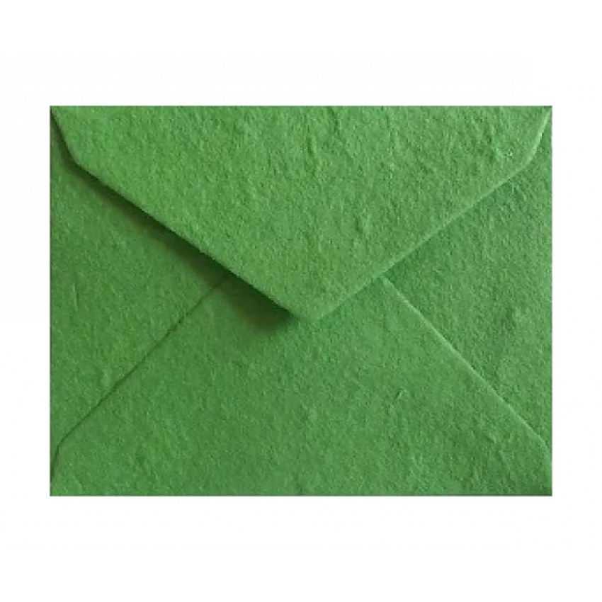 Obálka-ručný papier C5  zelená 10ks