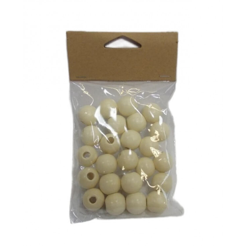 Drevené korálky dekoračné 24 ks