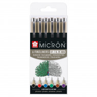 Sakura Pigma micron 6ks 01 0,25 mm farebné