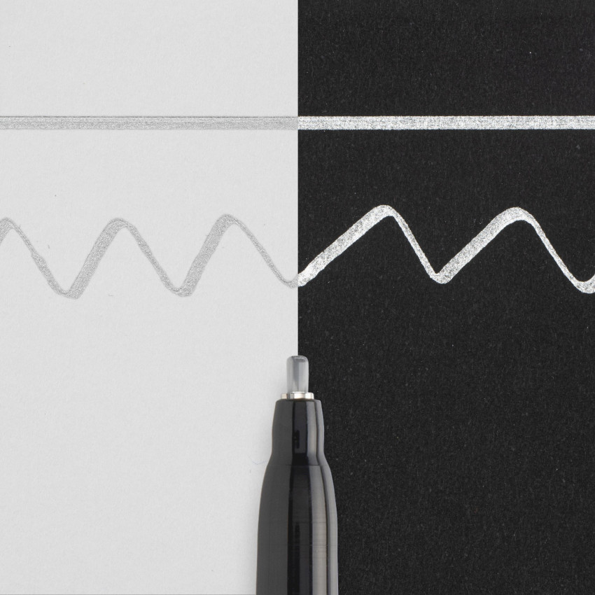 Sakura Kaligrafický popisovač 1,8mm strieborný