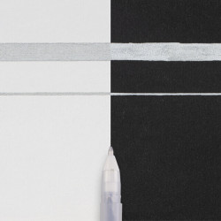 gelové pero strieborné, metalické perá