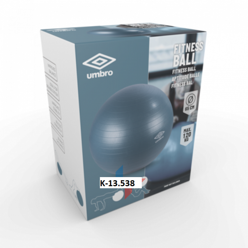 Fitness lopta 65cm modrá