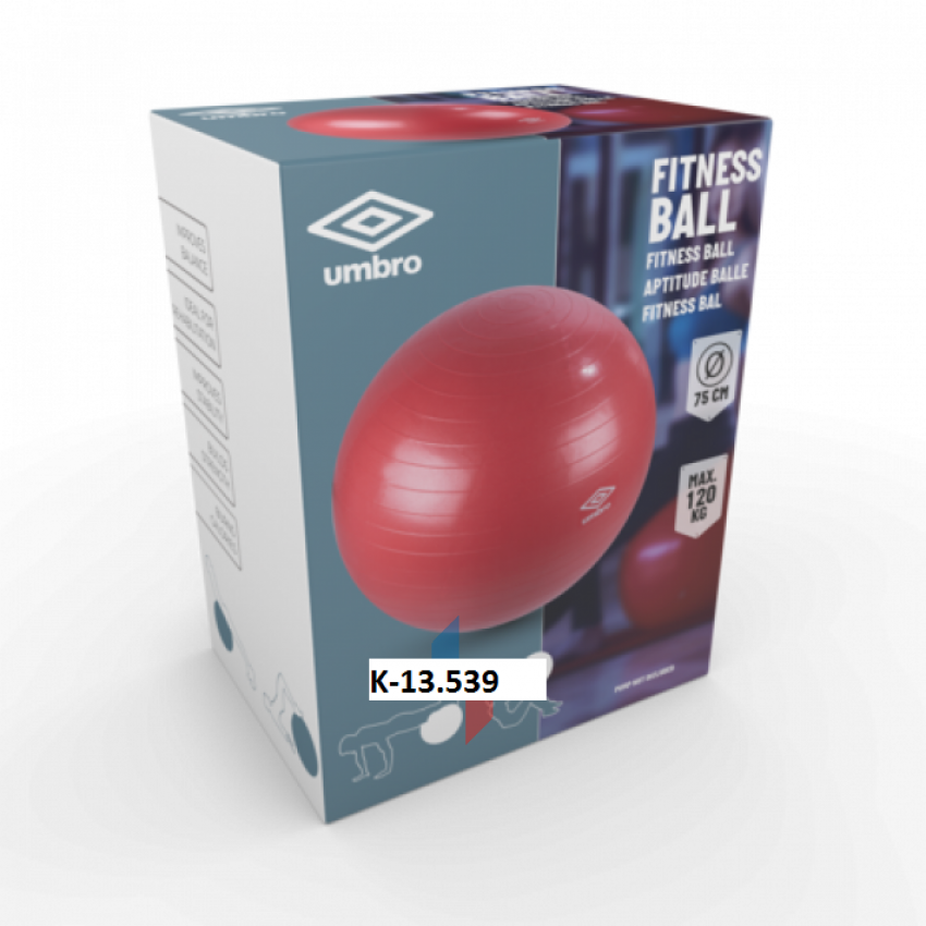 Fitness lopta 75cm červená
