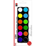 Sada akrylových farieb MARABU 3.5ml Basic 12ks