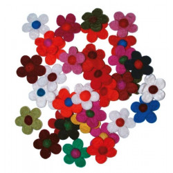 Plstené filcové kvety s uzatváracím špendlíkom