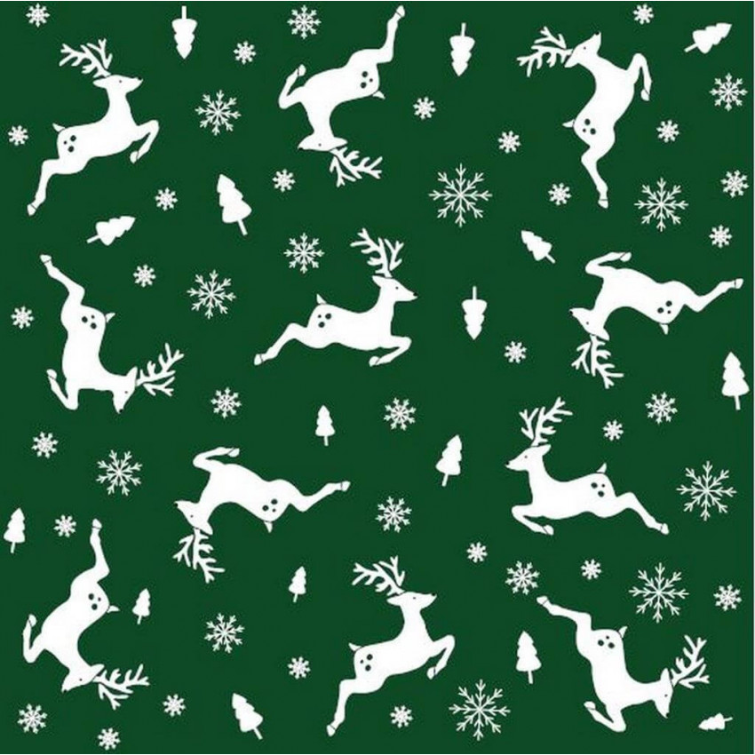 Filc 30x40cm jeleň zelený