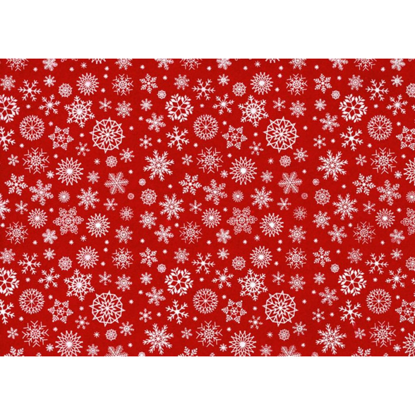 Filc 30x40cm vločky červený