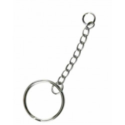 Krúžok na kľuče obyčajný s retiazkou s priemerom 2,5cm 20ks