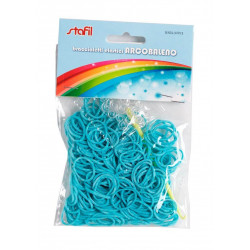 Gumičky na náramky 300ks tyrkysové