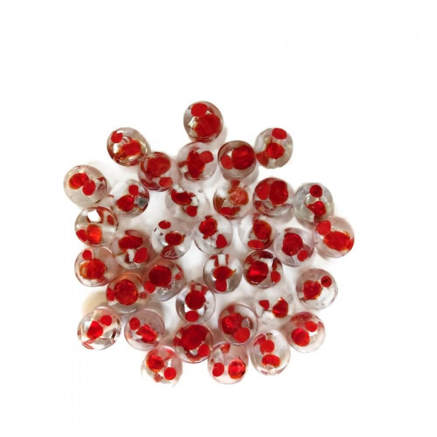 Stafil Korálky mix 30ks sklenené 15-18mm hyacinth