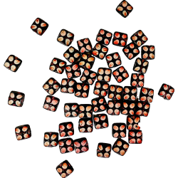 Stafil Korálky sklenené 11 x 11 mm 50 ks hnedé s kvetinkou