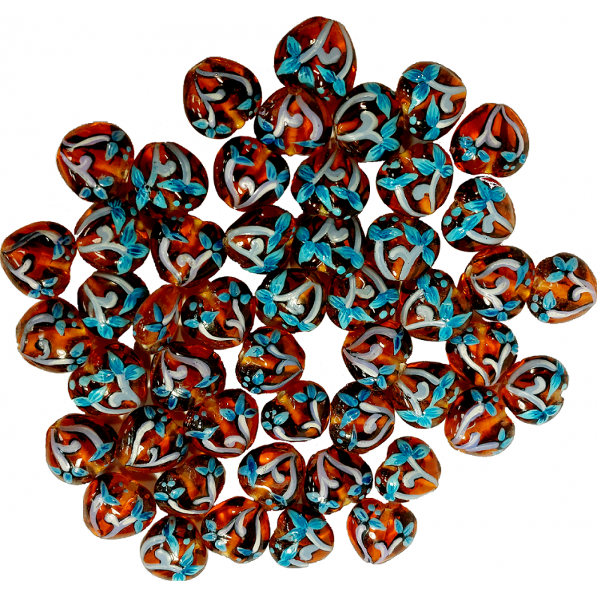 Stafil Korálky mix 30ks sklenené 15-18mm light azore