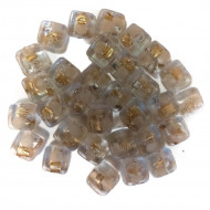 Stafil Korálky mix 30ks sklenené 15-15mm silk 1